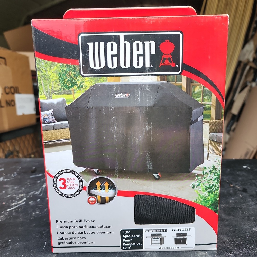 Weber Premium Grill Cover 7758 Fits Genesis & Genesis 400 Series